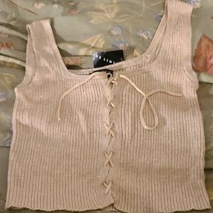 The Limited gold lurex metallic top